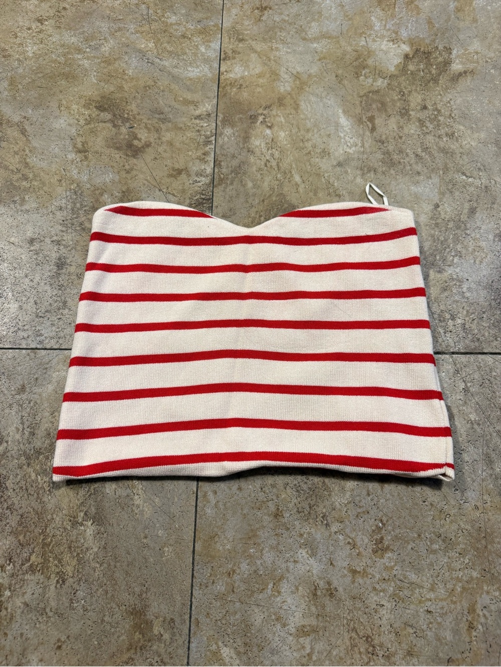 Zara Red and Cream Striped Tube too